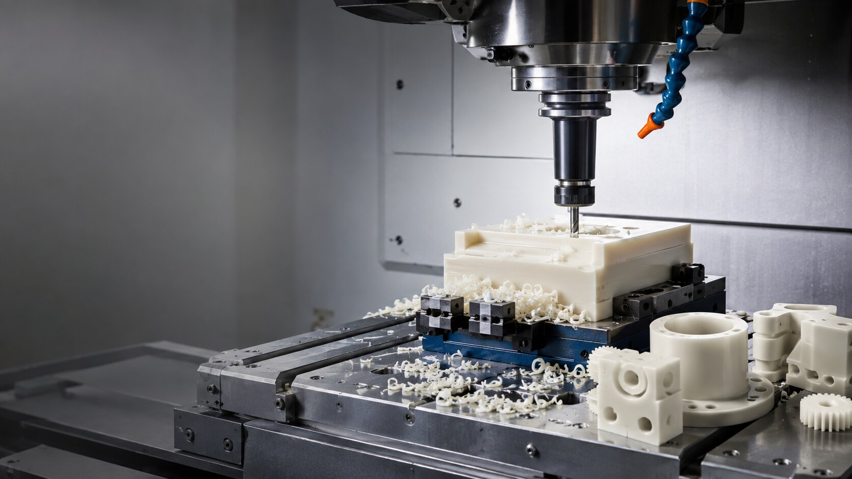 CNC machining of engineering plastic components